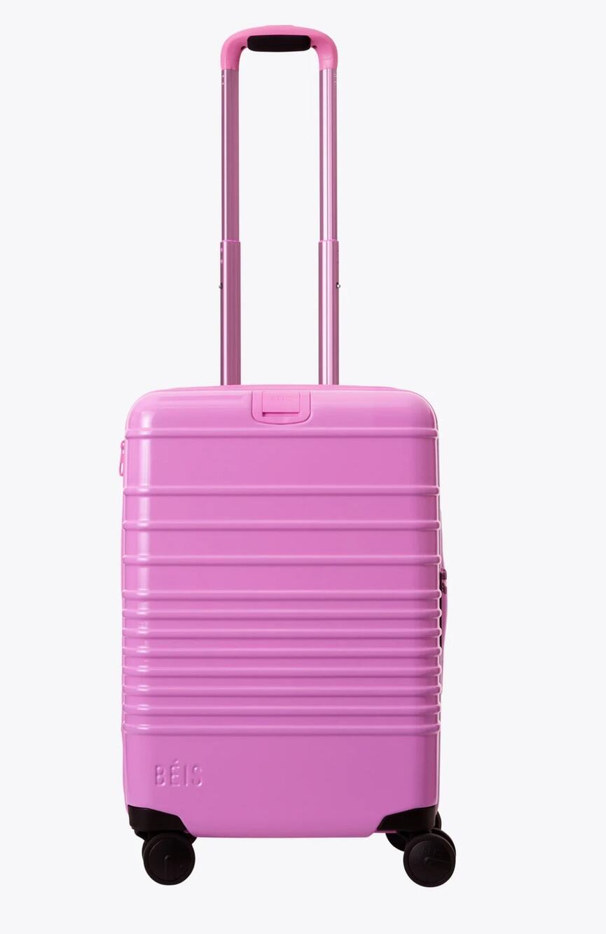 BEIS The Carry-On Roller Luggage  in Berry  Glossy LIMITED EDITION SOLD OUT